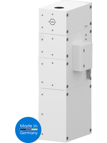 Pharma Industrie abscheiden organische und anorganische Partikel ASPUR Containment Entstauber aerotain2