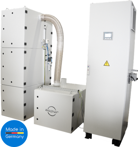 Pharma Industrie abscheiden organische und anorganische Partikel ASPUR Containment Entstauber aerotain3