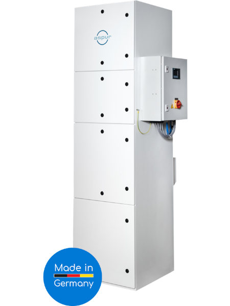 Industrial deduster - drilling lathing milling ASPUR deduster aero2eco